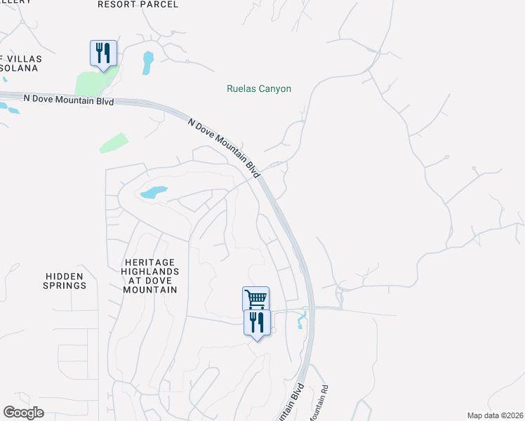 map of restaurants, bars, coffee shops, grocery stores, and more near 13720 North Holly Grape Drive in Marana