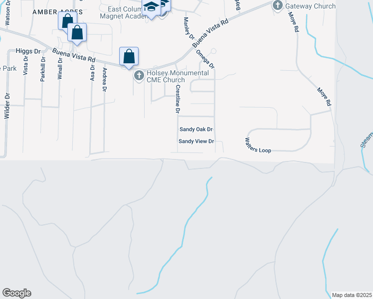 map of restaurants, bars, coffee shops, grocery stores, and more near 6422 Sandy Bottom Drive in Columbus