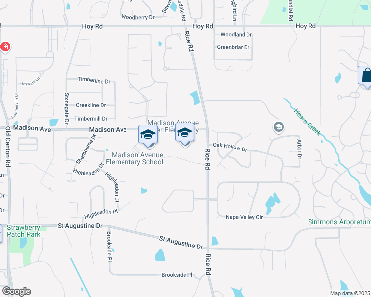 map of restaurants, bars, coffee shops, grocery stores, and more near 1209 Madison Avenue in Madison
