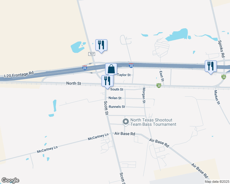 map of restaurants, bars, coffee shops, grocery stores, and more near 120 South Street in Tye