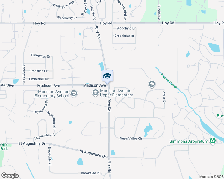 map of restaurants, bars, coffee shops, grocery stores, and more near 105 Spring Oak Dr in Madison