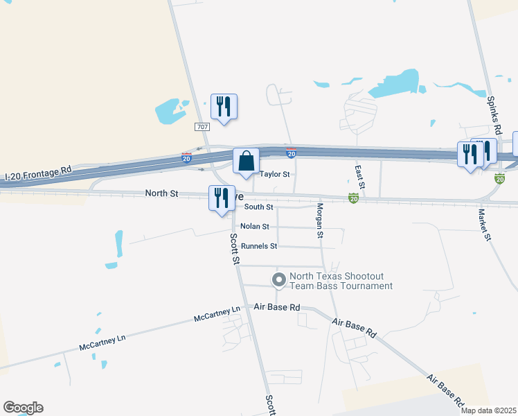 map of restaurants, bars, coffee shops, grocery stores, and more near 120 South Street in Tye
