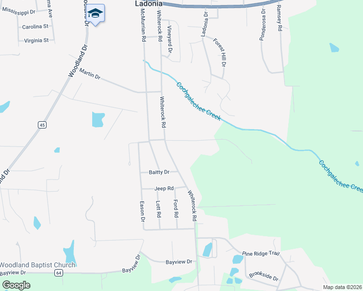 map of restaurants, bars, coffee shops, grocery stores, and more near 83 Whiterock Road in Phenix City