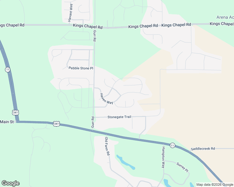 map of restaurants, bars, coffee shops, grocery stores, and more near 104 Ellington Court in Perry