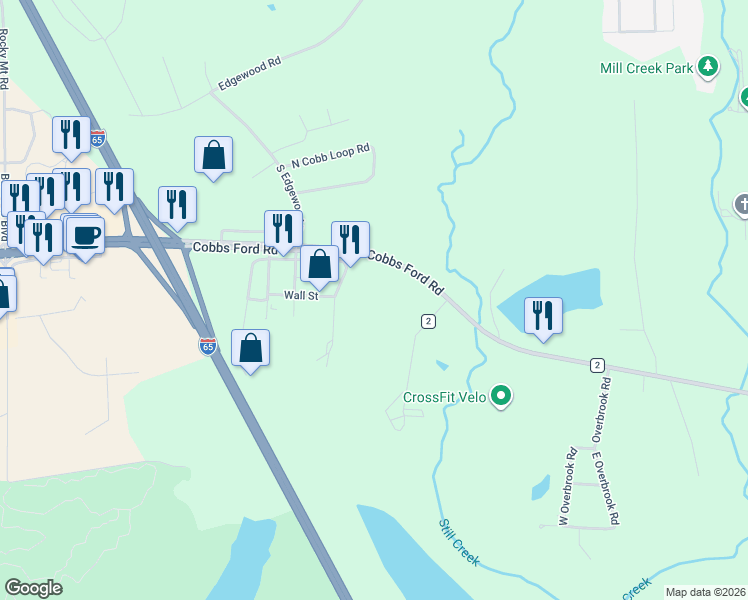 map of restaurants, bars, coffee shops, grocery stores, and more near 2060 Downing Street in Millbrook