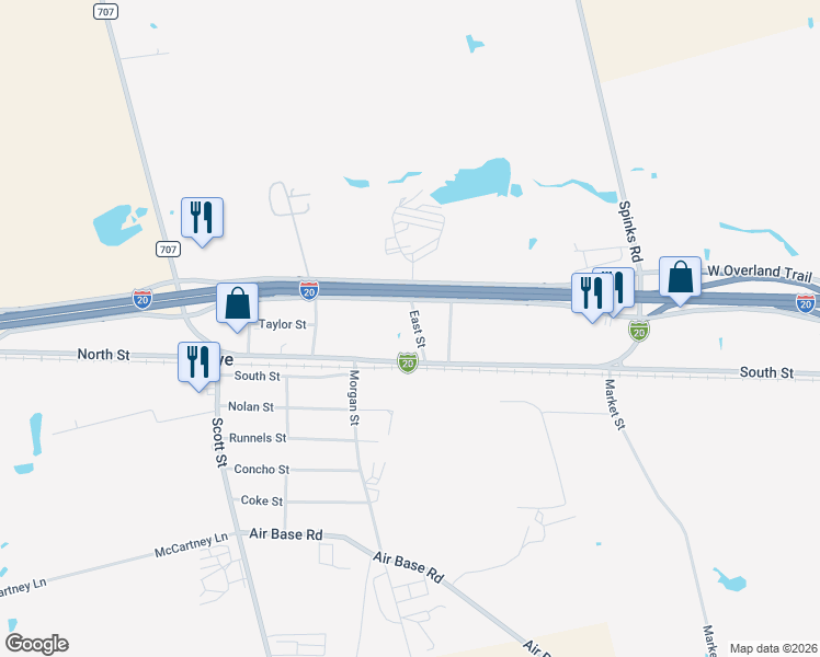 map of restaurants, bars, coffee shops, grocery stores, and more near 122 East Street in Tye