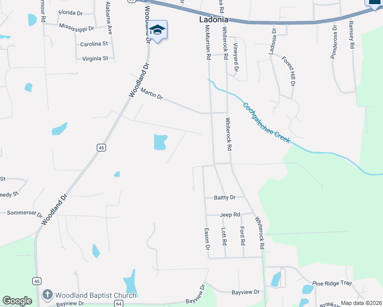 map of restaurants, bars, coffee shops, grocery stores, and more near 38 Patricia Drive in Phenix City