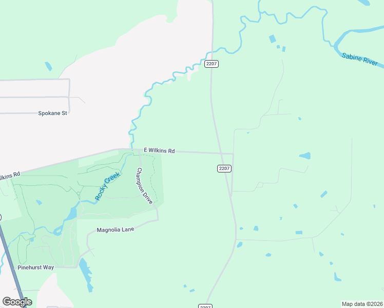 map of restaurants, bars, coffee shops, grocery stores, and more near 1163 East Wilkins Road in Gladewater