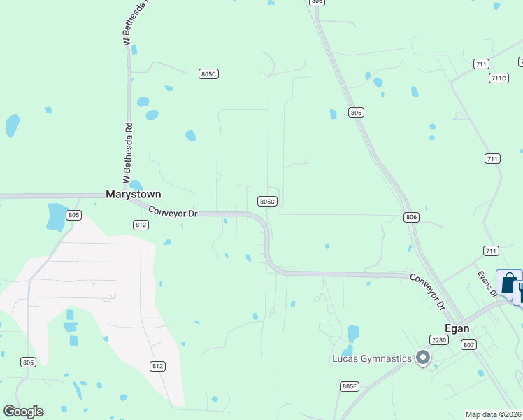 map of restaurants, bars, coffee shops, grocery stores, and more near 4321 Conveyor Drive in Burleson