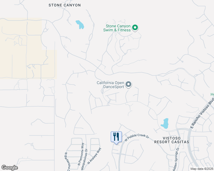 map of restaurants, bars, coffee shops, grocery stores, and more near 1139 Sheared Granite Place in Oro Valley