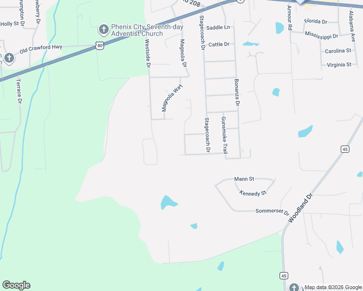 map of restaurants, bars, coffee shops, grocery stores, and more near 806 Lasso Loop in Phenix City