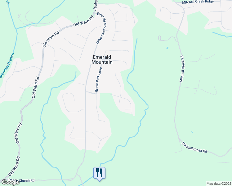 map of restaurants, bars, coffee shops, grocery stores, and more near 245 Mountain Meadows Lane in Wetumpka
