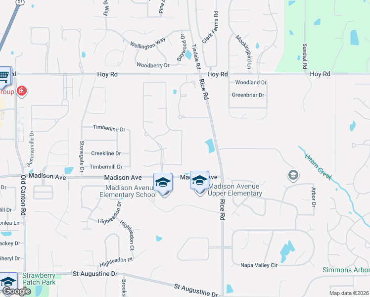 map of restaurants, bars, coffee shops, grocery stores, and more near 341 Saint Ives Drive in Madison