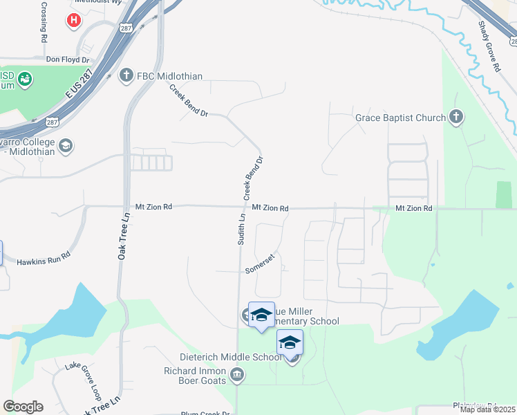 map of restaurants, bars, coffee shops, grocery stores, and more near 2000 Mount Zion Road in Midlothian