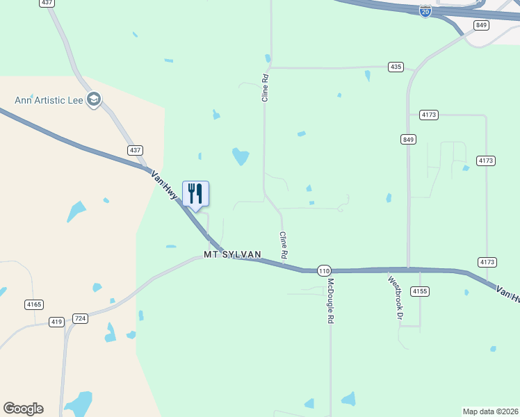 map of restaurants, bars, coffee shops, grocery stores, and more near 13315 County Road 434 in Lindale