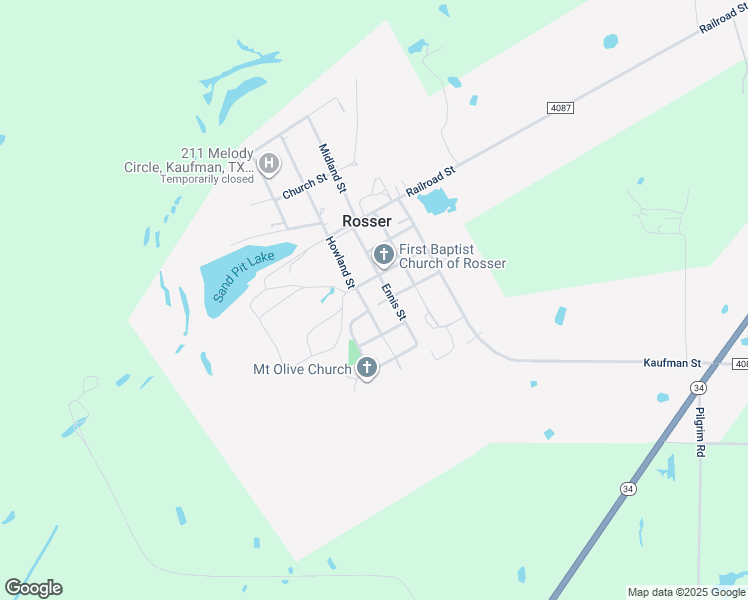 map of restaurants, bars, coffee shops, grocery stores, and more near in Rosser