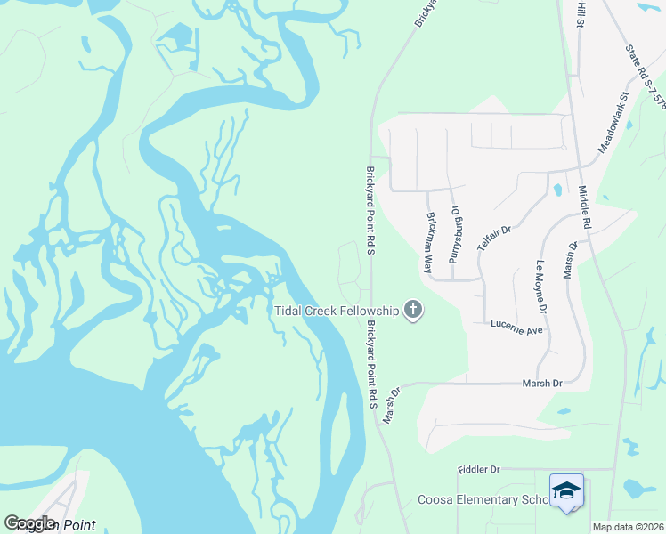 map of restaurants, bars, coffee shops, grocery stores, and more near 38 Partridge Cir in Beaufort