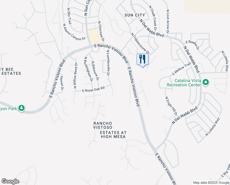 map of restaurants, bars, coffee shops, grocery stores, and more near 13990 North Fawnbrooke Drive in Oro Valley