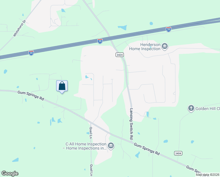 map of restaurants, bars, coffee shops, grocery stores, and more near 235 Towering Oaks Meadows in Longview