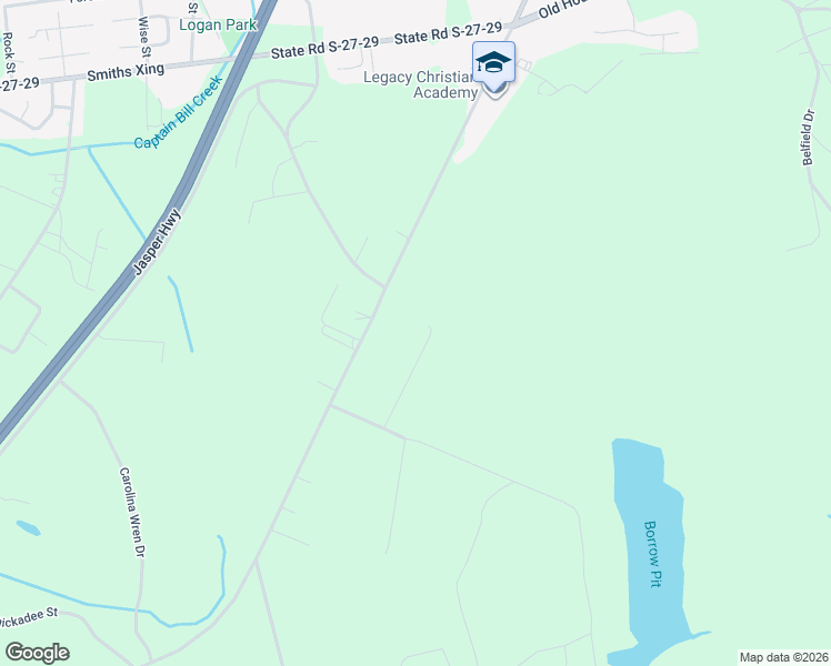 map of restaurants, bars, coffee shops, grocery stores, and more near 158 Graham Hall in Ridgeland