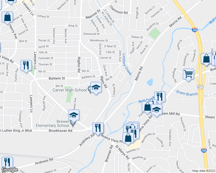 map of restaurants, bars, coffee shops, grocery stores, and more near 746 Illges Road in Columbus