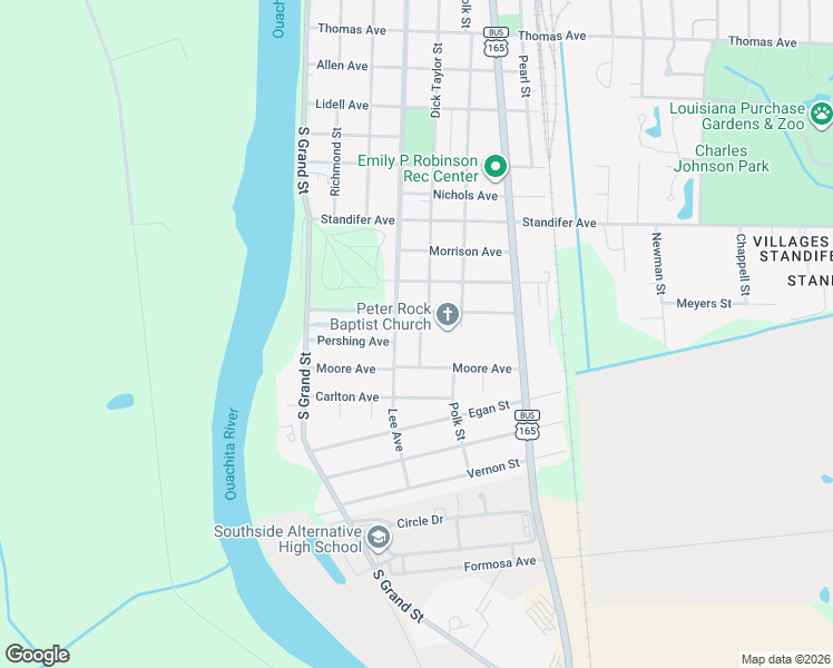 map of restaurants, bars, coffee shops, grocery stores, and more near 502 Benton Ave in Monroe