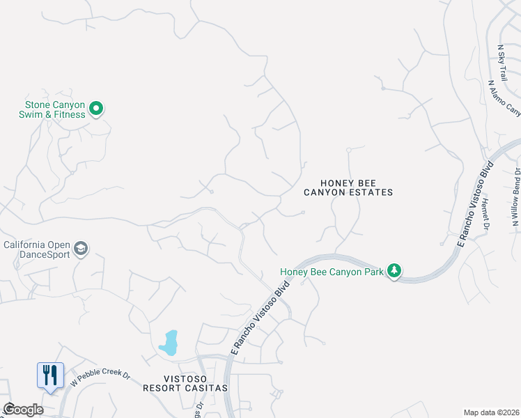 map of restaurants, bars, coffee shops, grocery stores, and more near 14057 North Flint Peak Place in Oro Valley