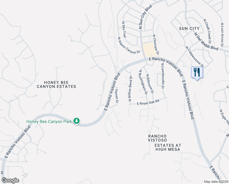 map of restaurants, bars, coffee shops, grocery stores, and more near 14085 Hemet Drive in Oro Valley