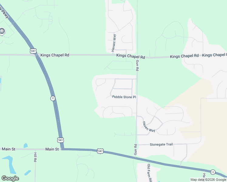 map of restaurants, bars, coffee shops, grocery stores, and more near 203 Pebble Stone Place in Perry