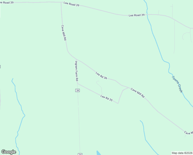 map of restaurants, bars, coffee shops, grocery stores, and more near 1165 Lee Road 36 in Opelika