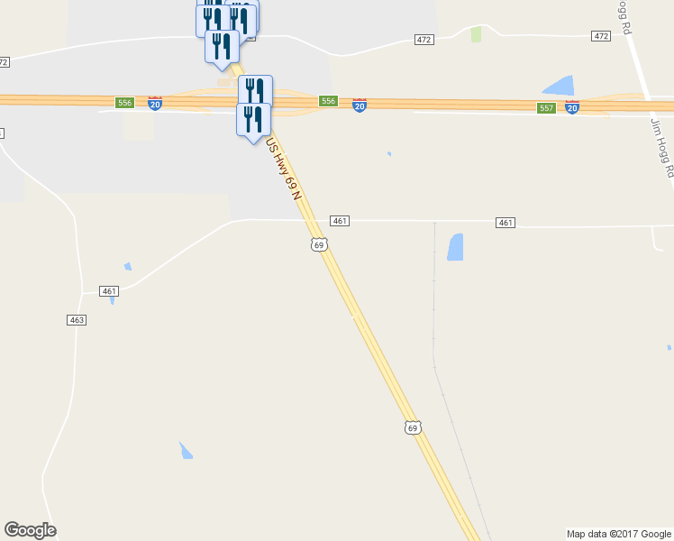 map of restaurants, bars, coffee shops, grocery stores, and more near 13488 U.S. 69 in Tyler