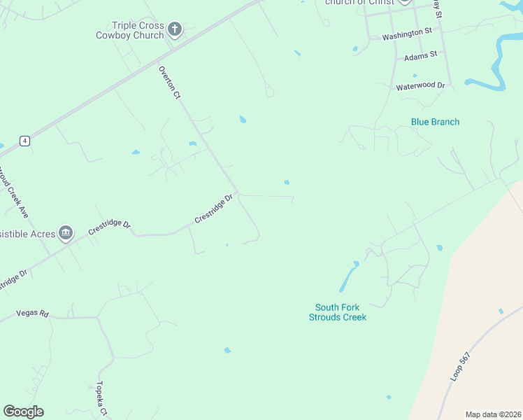 map of restaurants, bars, coffee shops, grocery stores, and more near 3431 Crestridge Drive in Granbury