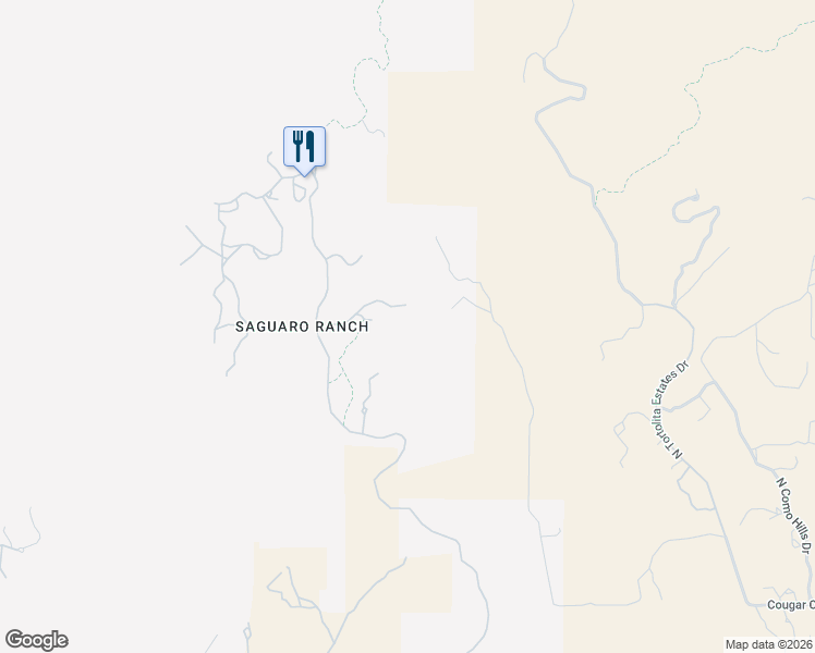 map of restaurants, bars, coffee shops, grocery stores, and more near 3455 Old Saguaro Ranch Road in Tucson