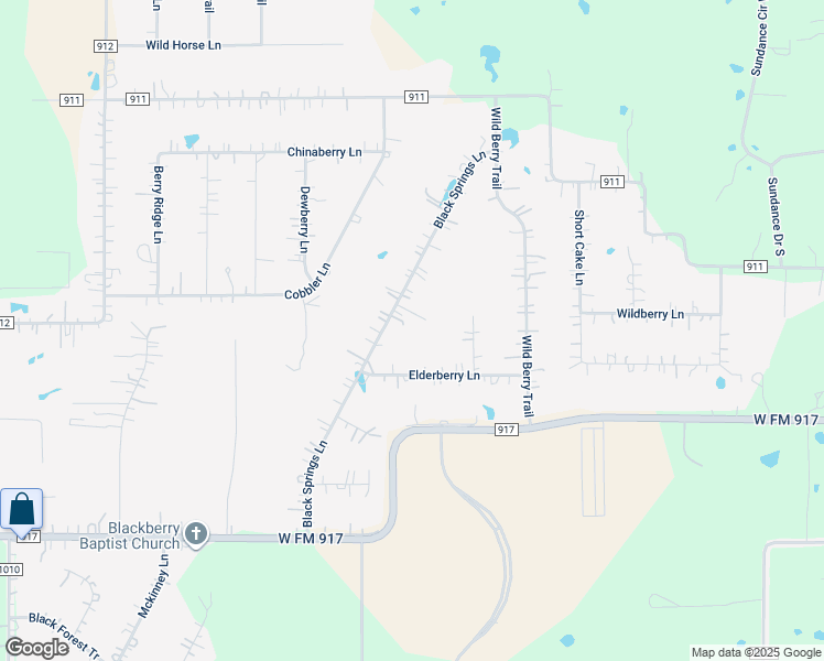 map of restaurants, bars, coffee shops, grocery stores, and more near 5916 Black Springs Lane in Joshua