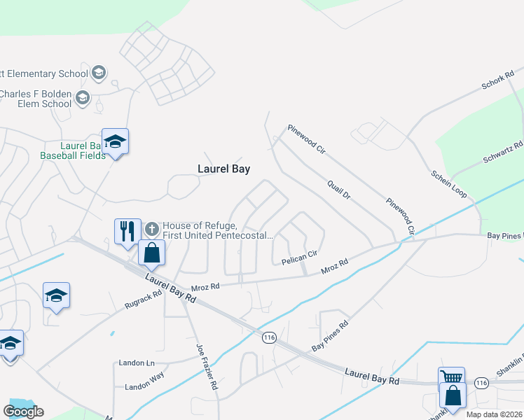 map of restaurants, bars, coffee shops, grocery stores, and more near 28 Irongate Drive in Beaufort