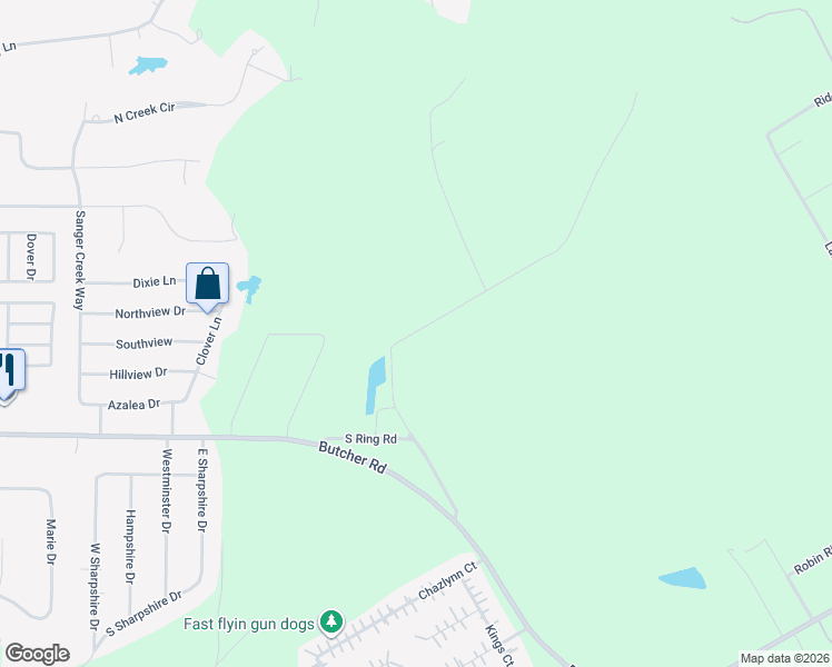 map of restaurants, bars, coffee shops, grocery stores, and more near 391 South Ring Road in Waxahachie