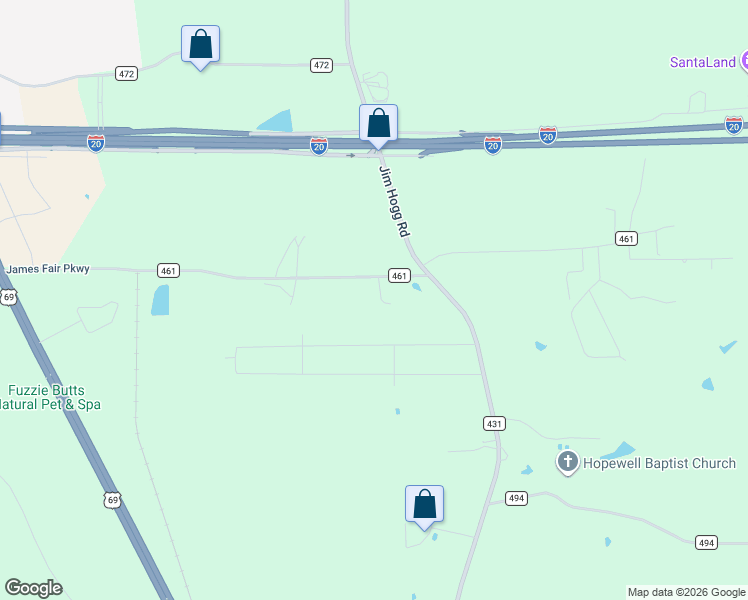 map of restaurants, bars, coffee shops, grocery stores, and more near 13635 Marlee Court in Tyler