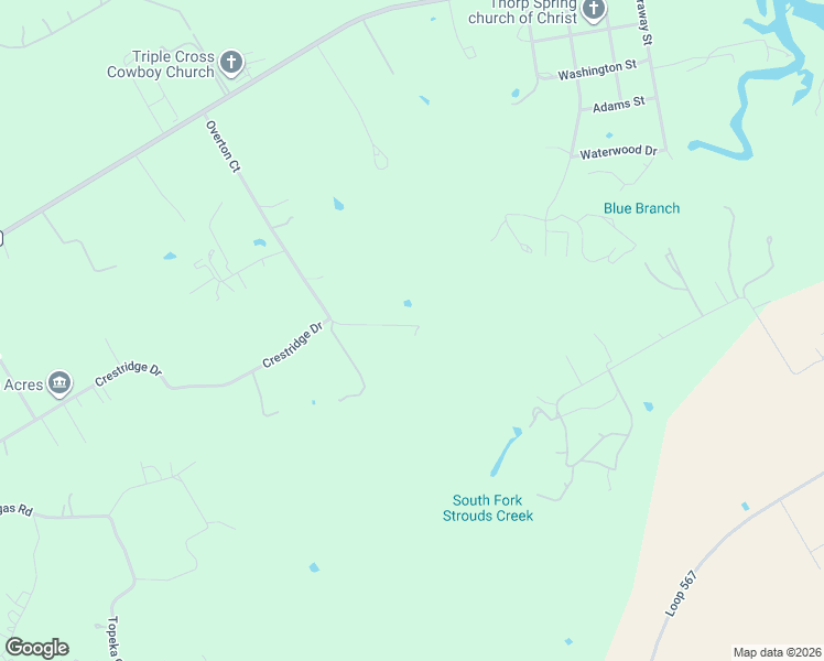 map of restaurants, bars, coffee shops, grocery stores, and more near 2700 Overton Court in Granbury
