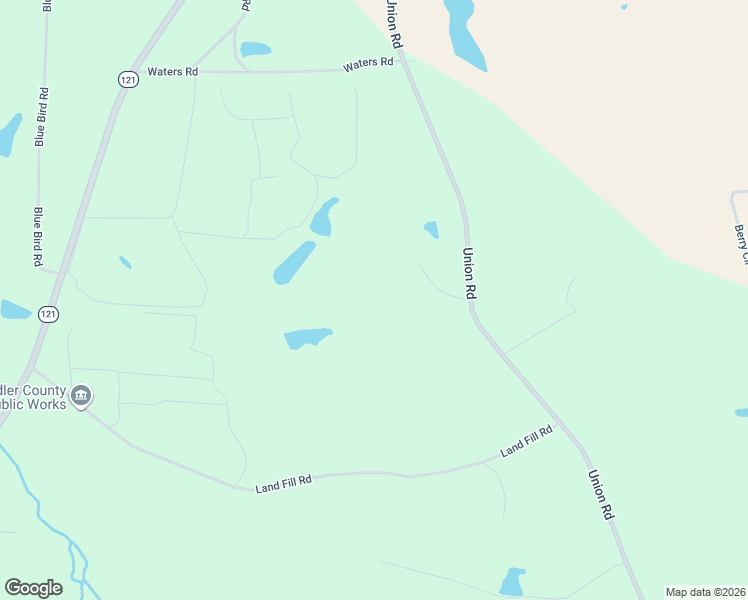 map of restaurants, bars, coffee shops, grocery stores, and more near 16643 Union Road in Metter