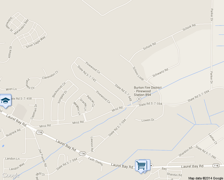 map of restaurants, bars, coffee shops, grocery stores, and more near 4325 Quail Dr in Beaufort