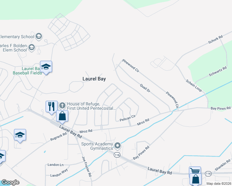 map of restaurants, bars, coffee shops, grocery stores, and more near 28 Irongate Drive in Beaufort