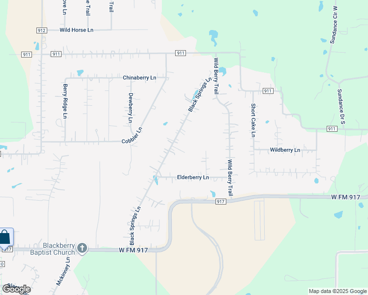 map of restaurants, bars, coffee shops, grocery stores, and more near 5916 Black Springs Lane in Joshua