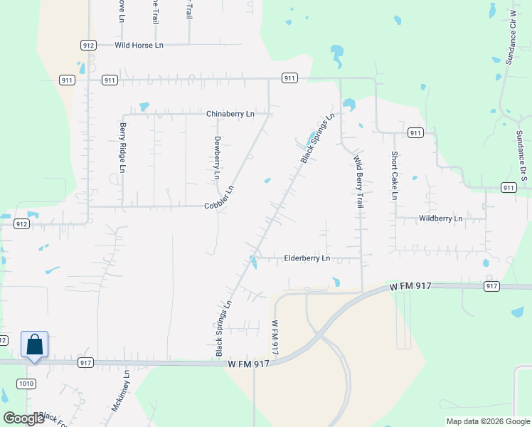 map of restaurants, bars, coffee shops, grocery stores, and more near 5909 Black Springs Lane in Joshua