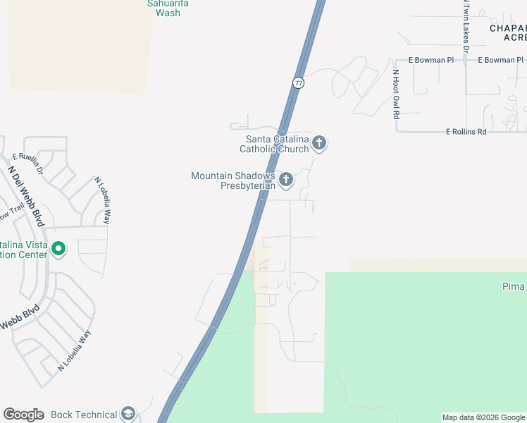 map of restaurants, bars, coffee shops, grocery stores, and more near 5500 East Golder Ranch Drive in Tucson