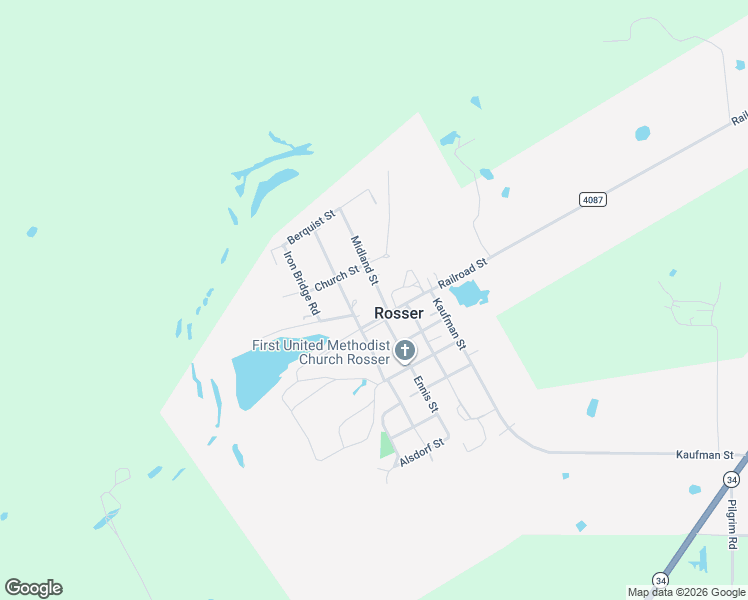 map of restaurants, bars, coffee shops, grocery stores, and more near 104 Midland Street in Rosser