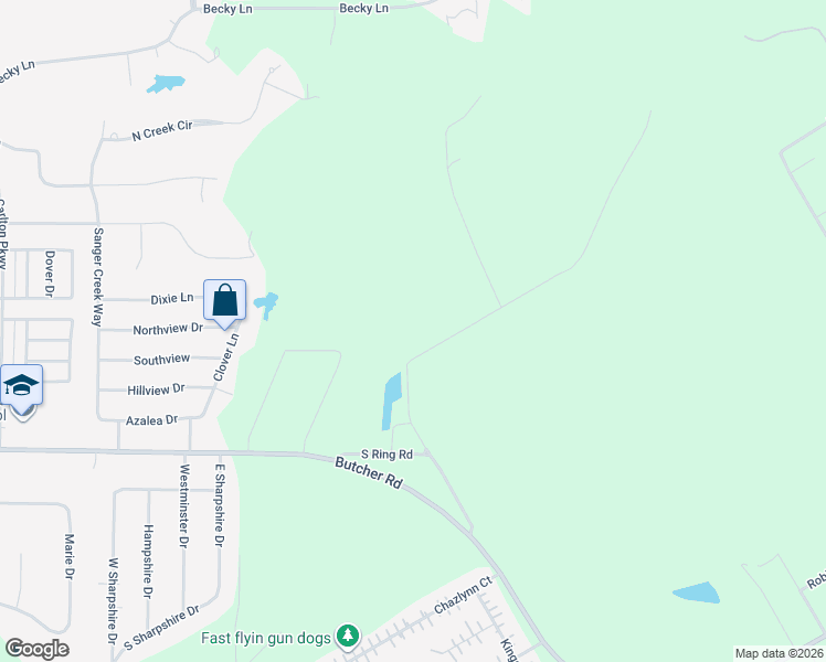 map of restaurants, bars, coffee shops, grocery stores, and more near 391 South Ring Road in Waxahachie