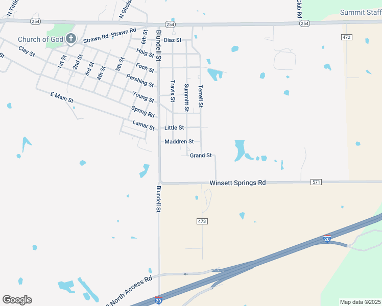map of restaurants, bars, coffee shops, grocery stores, and more near 100 Terrell Street in Ranger