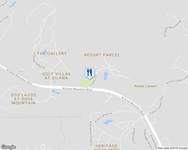 map of restaurants, bars, coffee shops, grocery stores, and more near 14125 North Gallery Place in Marana