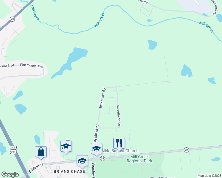 map of restaurants, bars, coffee shops, grocery stores, and more near 902 Trevor Lane in Statesboro