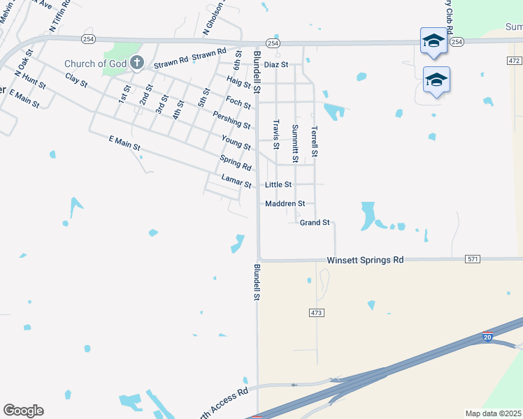 map of restaurants, bars, coffee shops, grocery stores, and more near 106 Blundell Street in Ranger